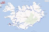 Islandia mapa